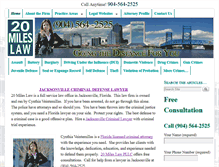 Tablet Screenshot of criminallawyerinjax.com
